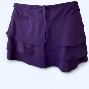 Athleta Purple  ruffle mini skirt #miniskirt M